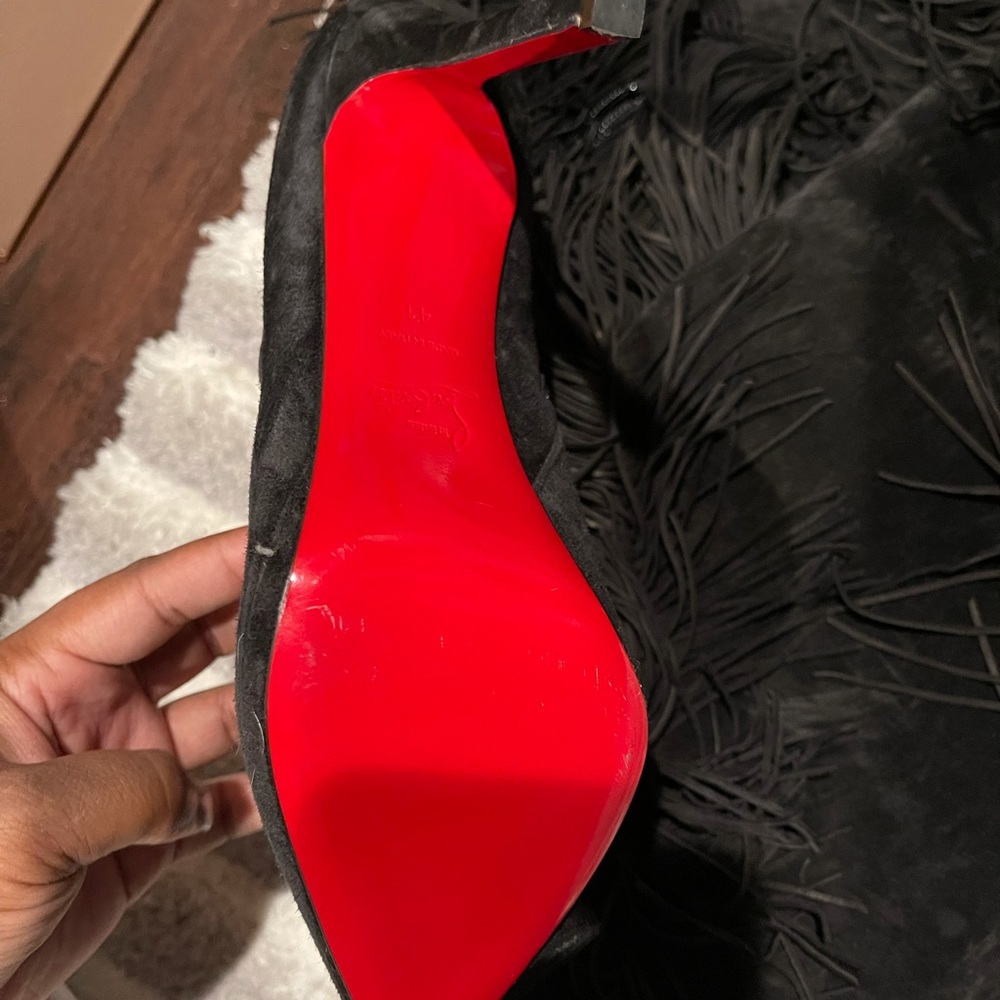 Christian louboutin fringe heels